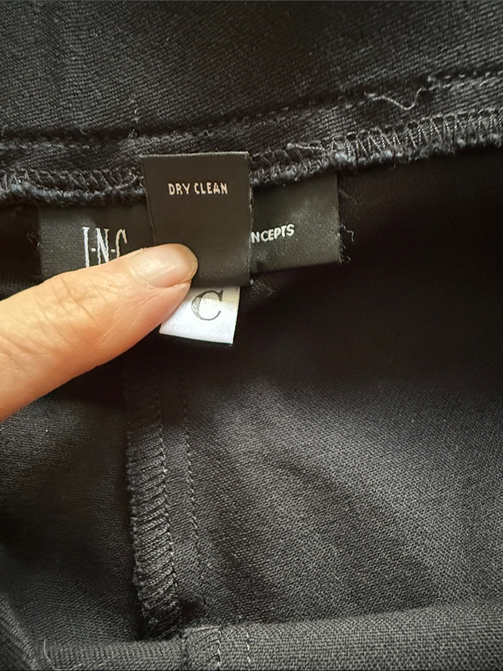 INC Classic Black Stretch Twill Capri Pants EUC - Picture 5 of 7